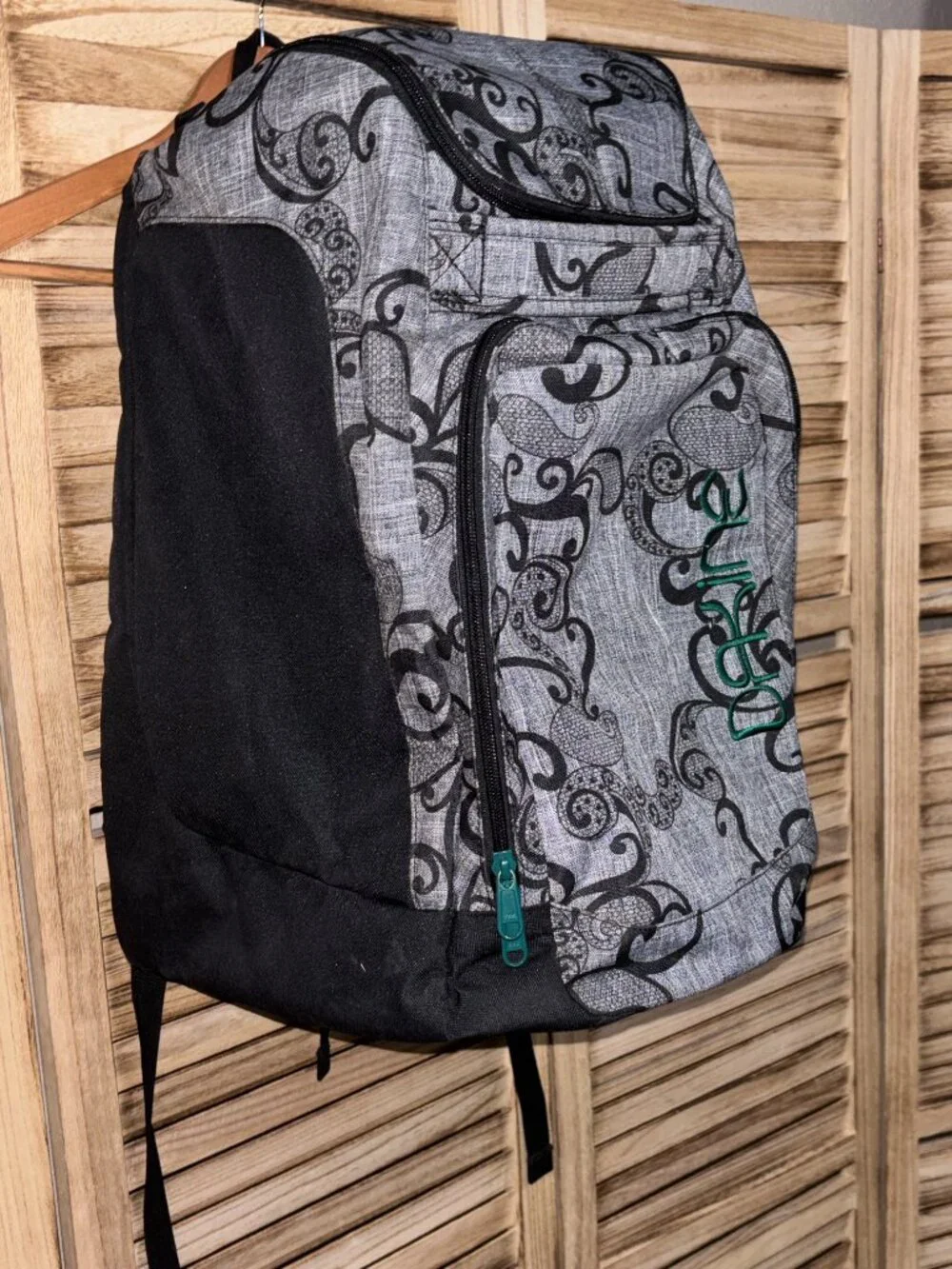 Dakine Womens Boot Pack 41L Backpack Ski Snowboard Grey Black Paisley Teal